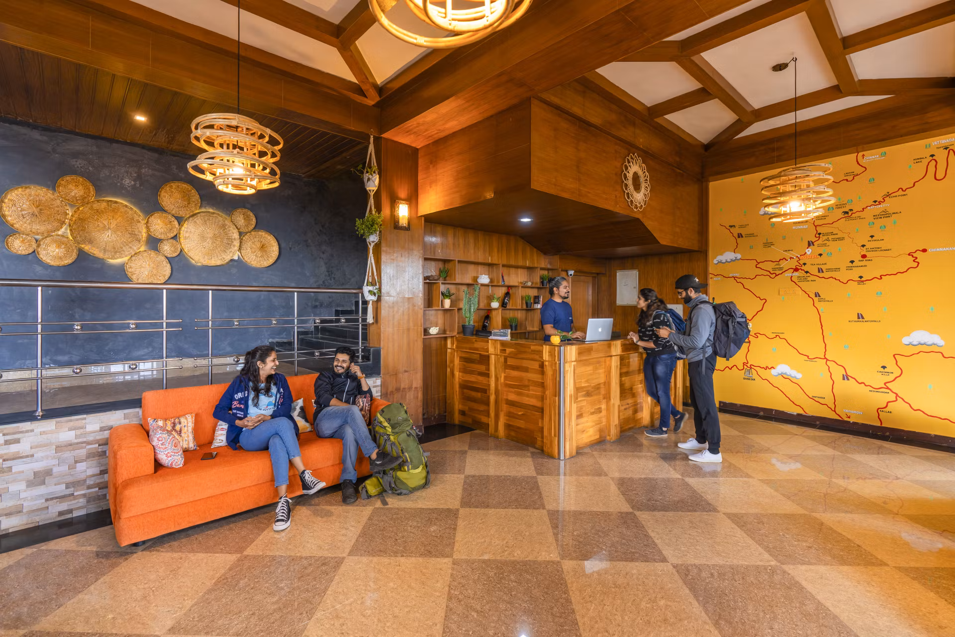 Zostel Munnar Reception Area